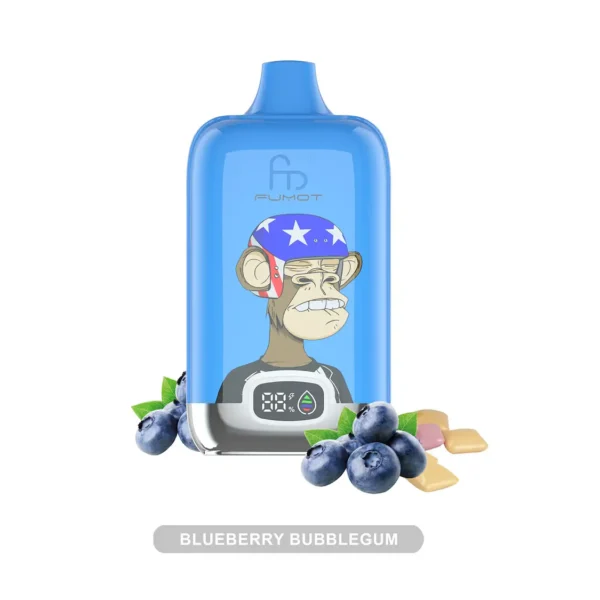 12k-Tornado-Blueberry-Bubblegum Fumot Digital Box 12000 Züge – Einweg E-Zigarette mit LED-Display & Mesh Coil